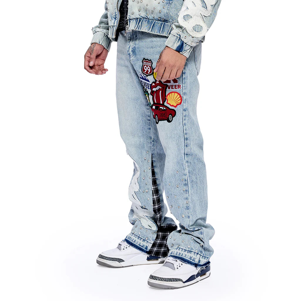 RVR "HERITAGE" BLUE FLARE DENIM