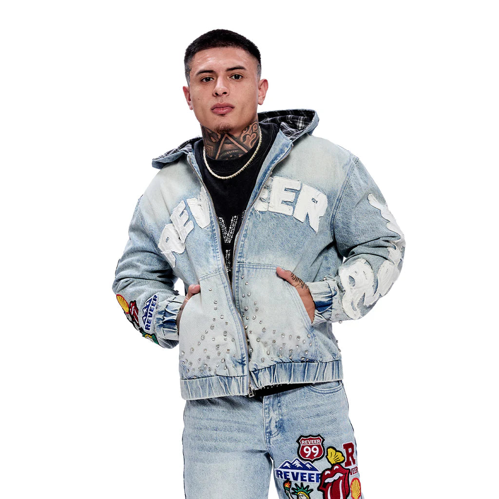 RVR "HERITAGE" BLUE DENIM HOODIE