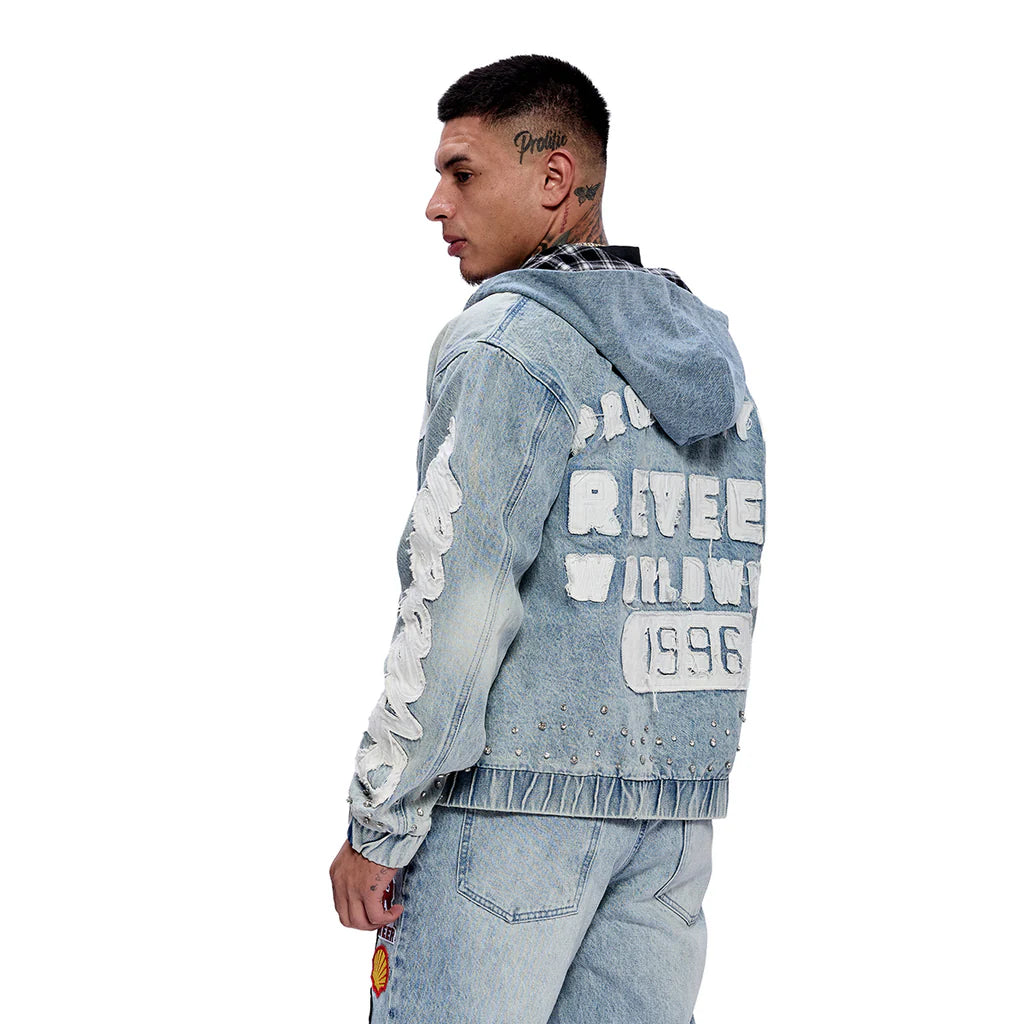 RVR "HERITAGE" BLUE DENIM HOODIE