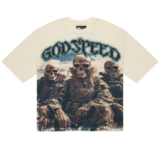 GODSPEED SQUADRON TEE (BONE WASH)