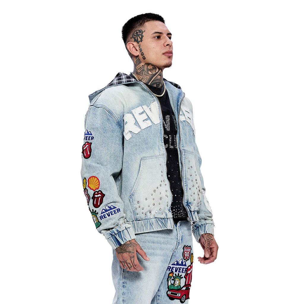 RVR "HERITAGE" BLUE DENIM HOODIE