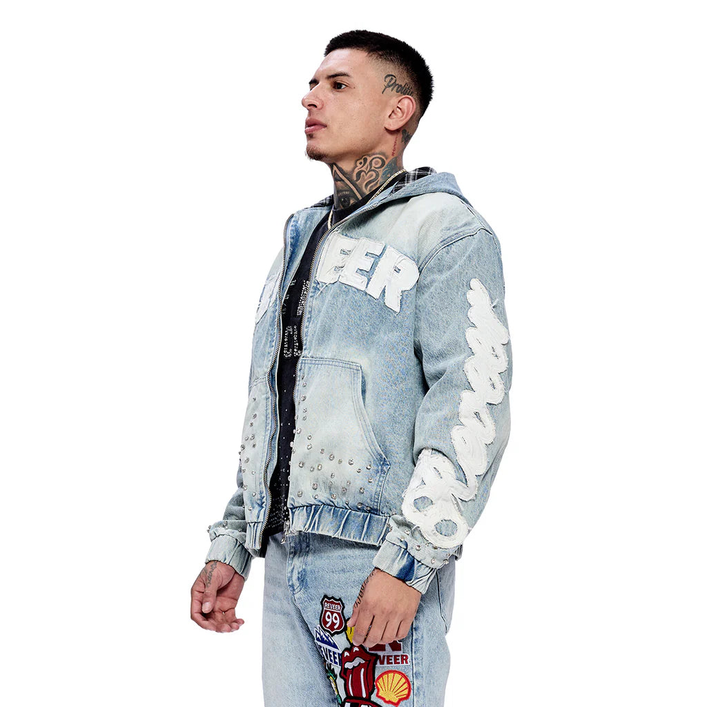 RVR "HERITAGE" BLUE DENIM HOODIE