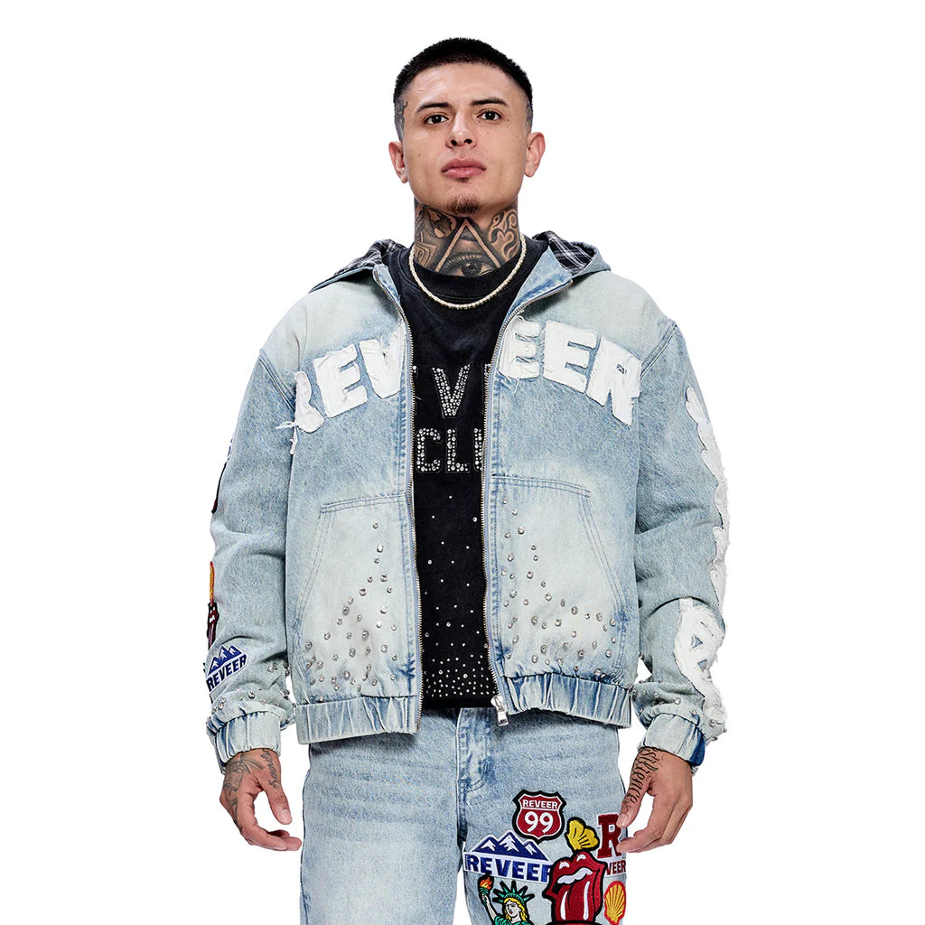 RVR "HERITAGE" BLUE DENIM HOODIE
