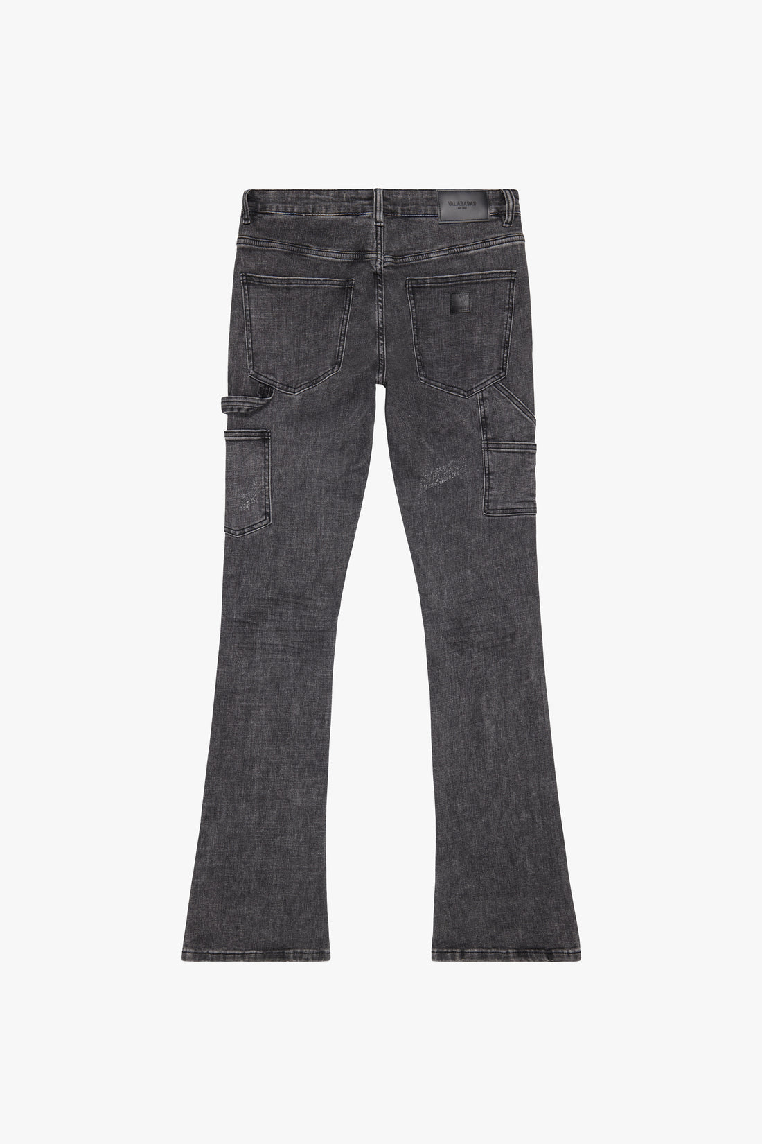 VALABASAS "COVERT" LT GREY FLARED STACKED JEAN