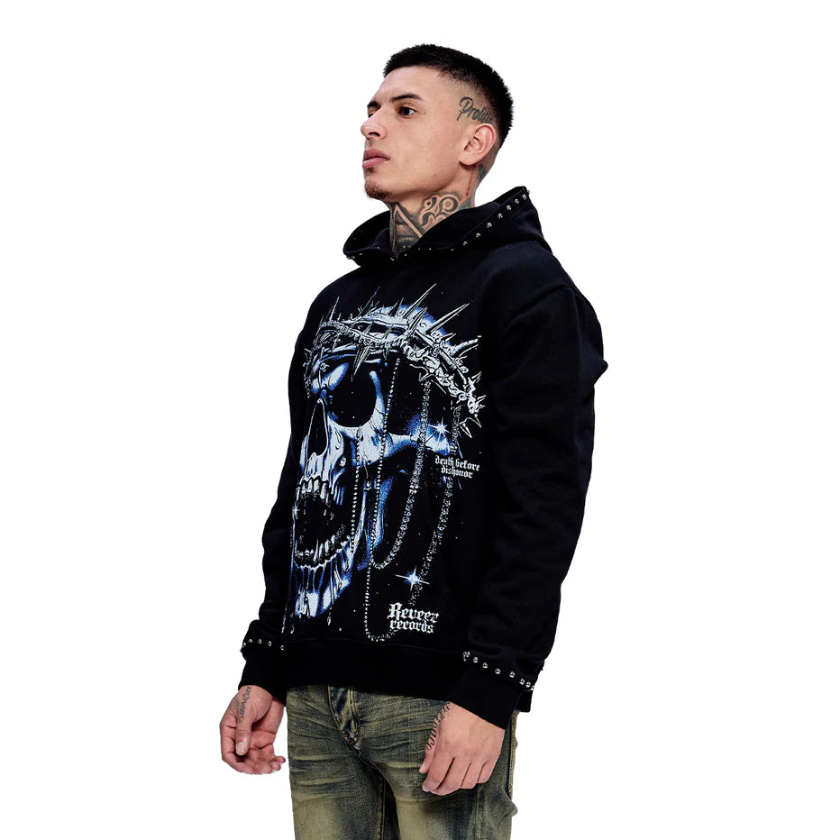 RVR "SALVATION COSTS" BLACK HOODIE