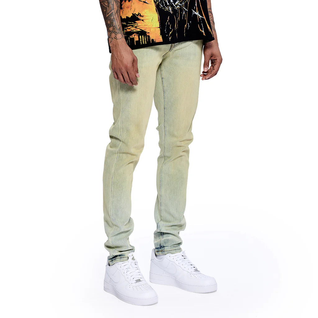 RVR "CORE" BLUE N YELLOW WASH SKINNY DENIM (JF-06)