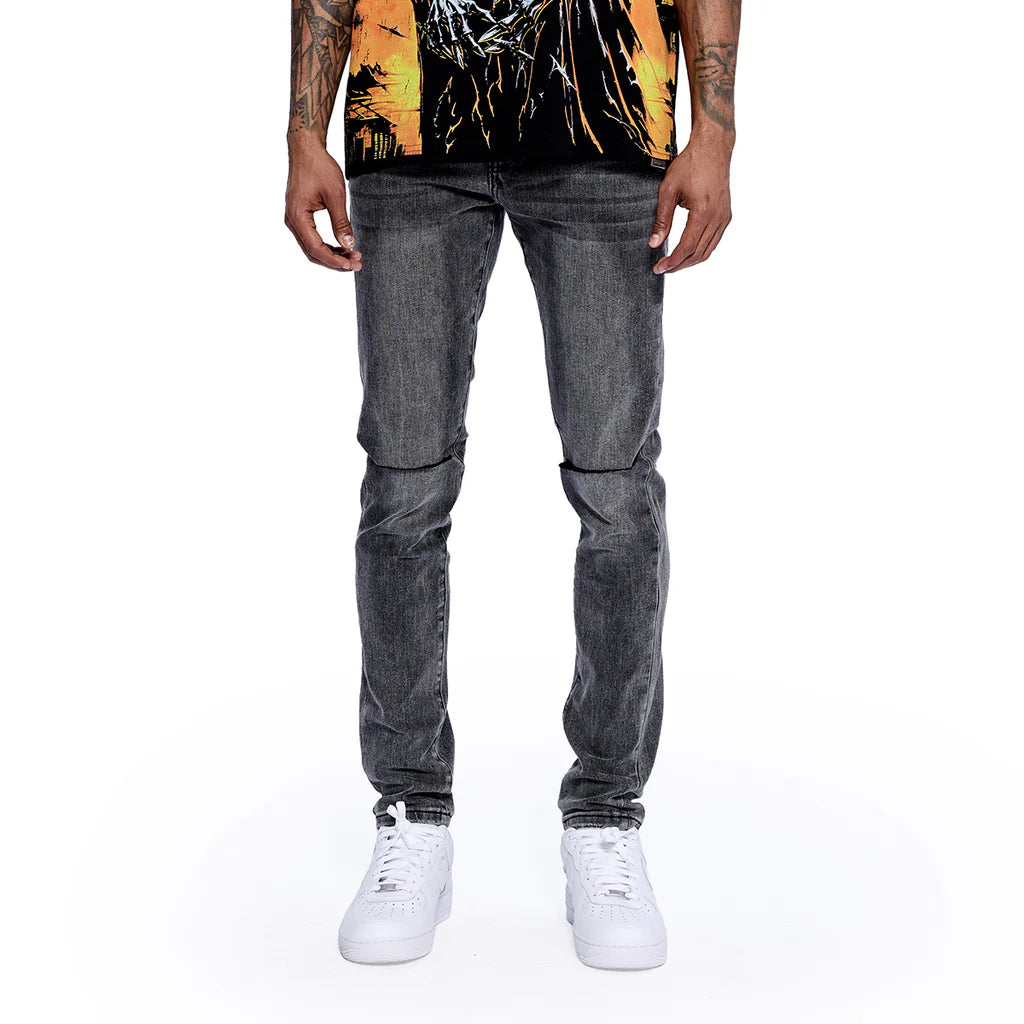 RVR "CORE" TIN LT GREY WASH SKINNY DENIM (JC-01)