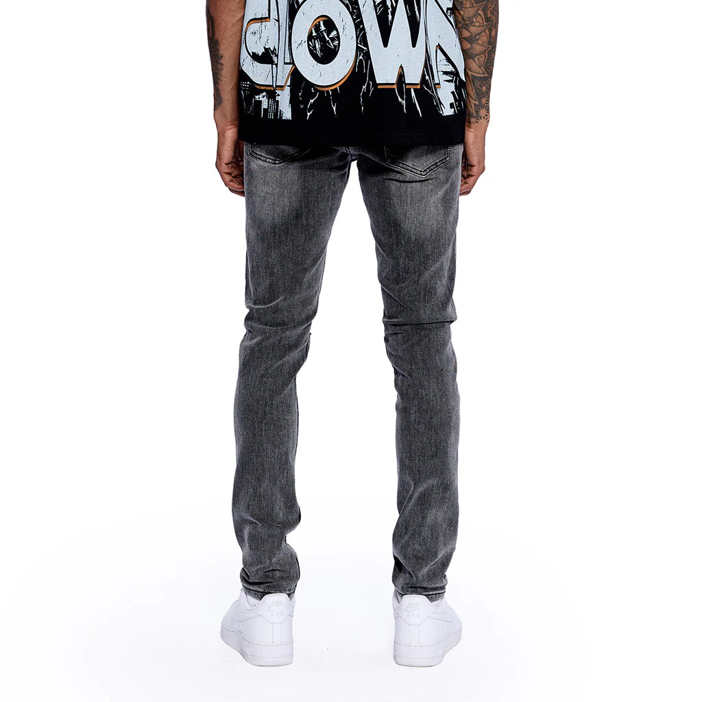 RVR "CORE" TIN LT GREY WASH SKINNY DENIM (JC-01)