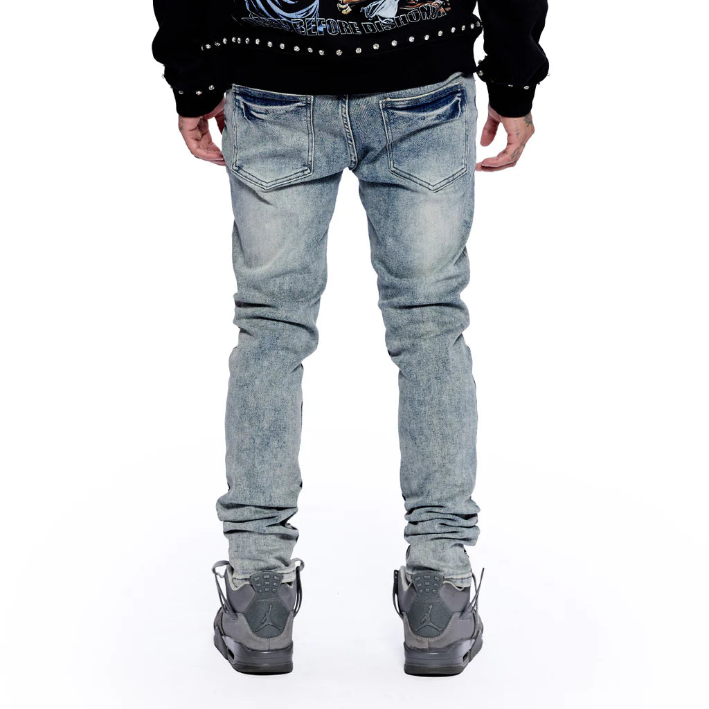 RVR "LEGACY" BLUE WASH SKINNY DENIM