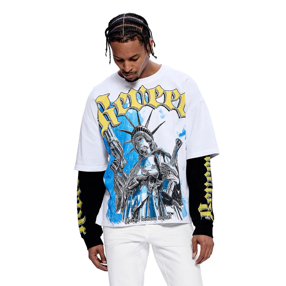 RVR "ARMORED LIBERTY" WHITE DOUBLE SLEEVE