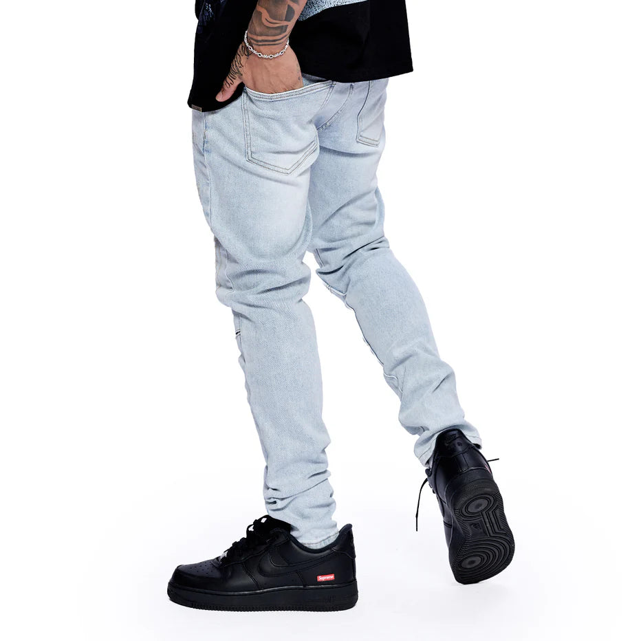 RVR "STAR" ICE BLUE SKINNY DENIM (CO-23)