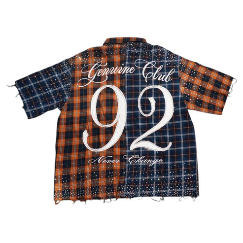 GC GALAXY FLANNEL - BLUE/OFF ORANGE