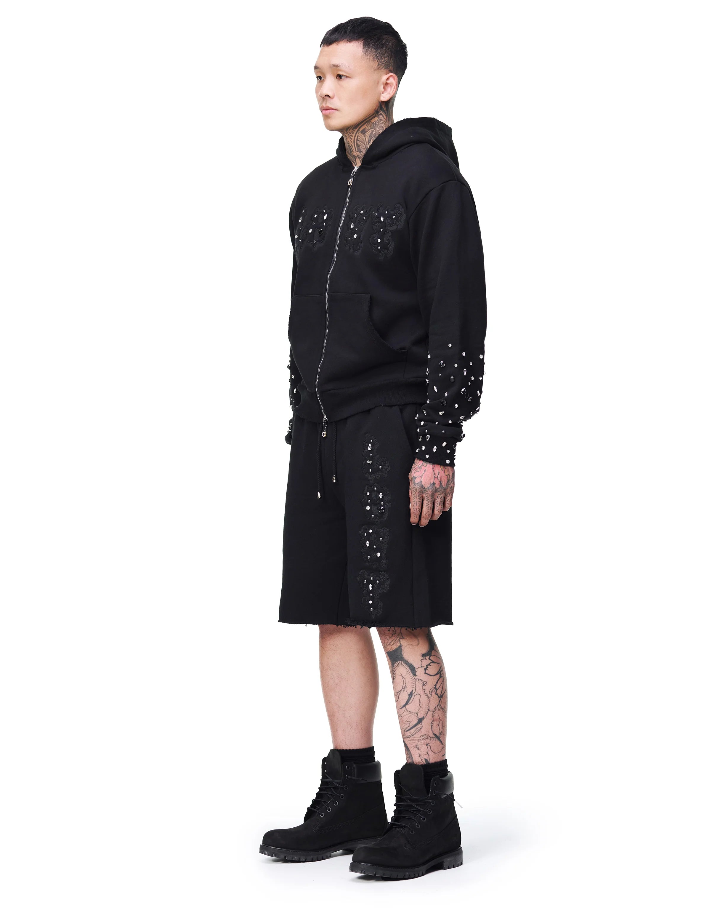 LOST INTRICACY BLACKOUT PATCH ZIP-UP