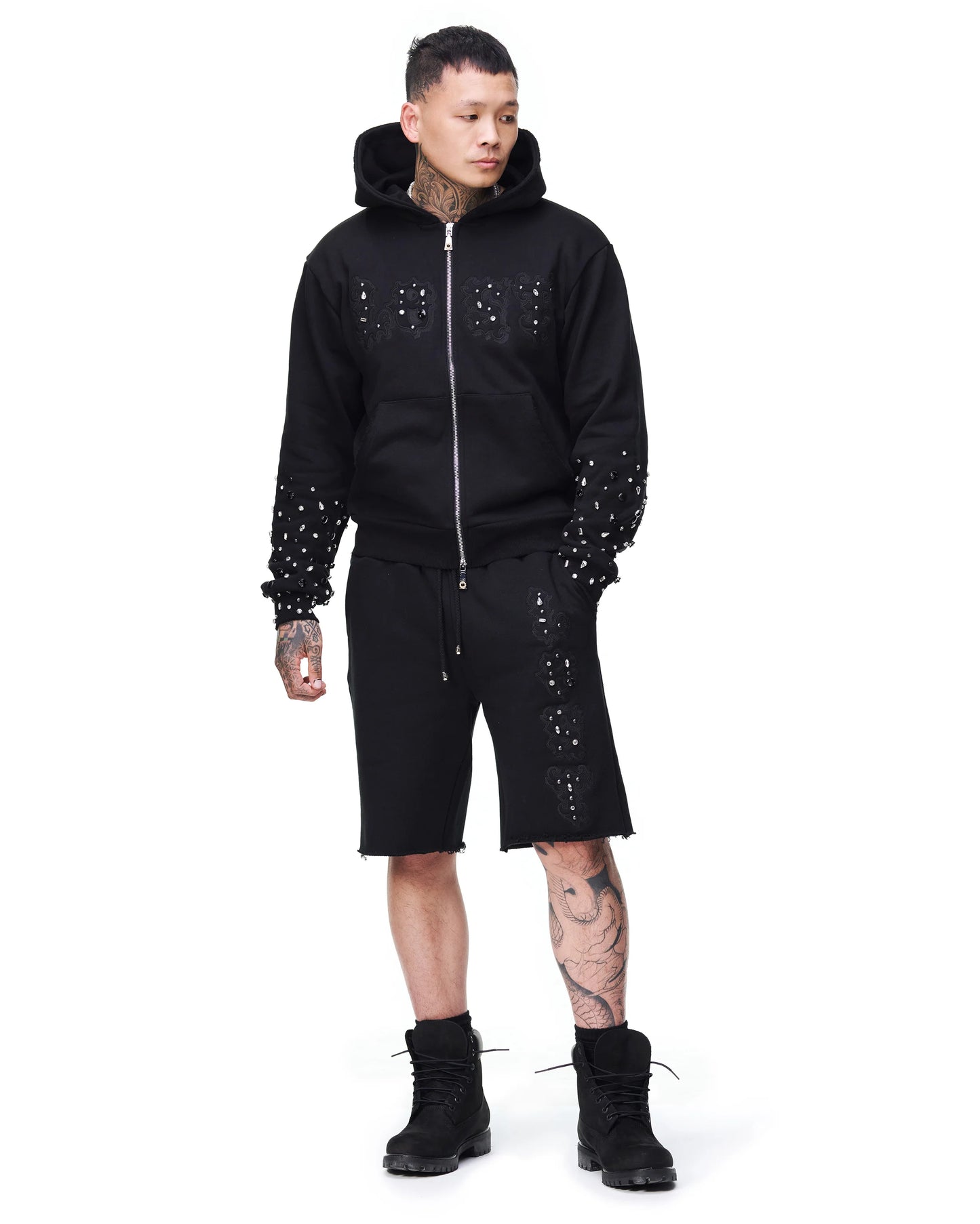 LOST INTRICACY BLACKOUT PATCH ZIP-UP