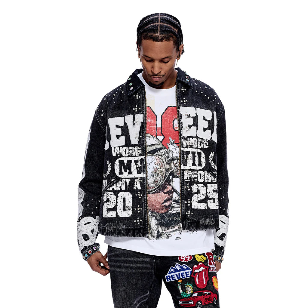 RVR "LEGACY" BLACK WASH DENIM JACKET
