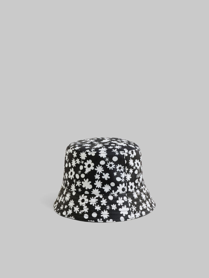 MARNI BUCKET HAT WITH BLACK AND WHITE POP FIELDS MOTIF