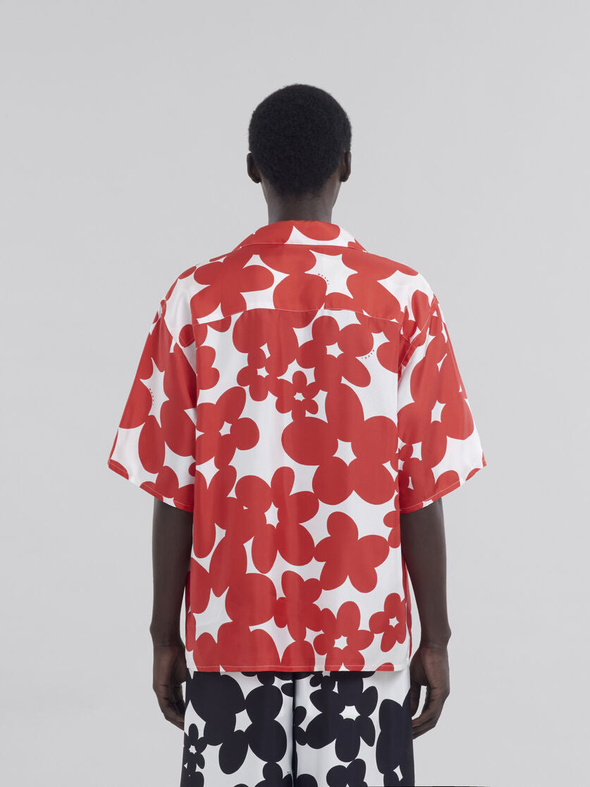 MARNI RED DILLES PRINT SS SHIRT