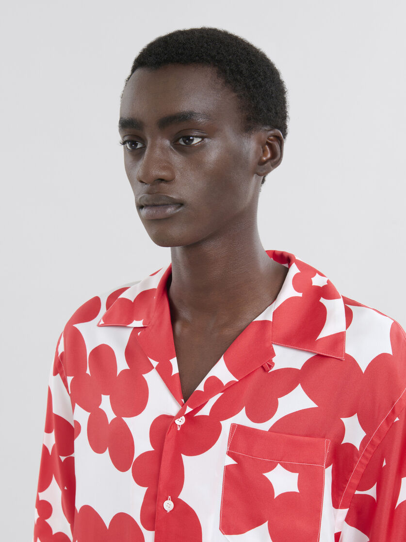 MARNI RED DILLES PRINT SS SHIRT