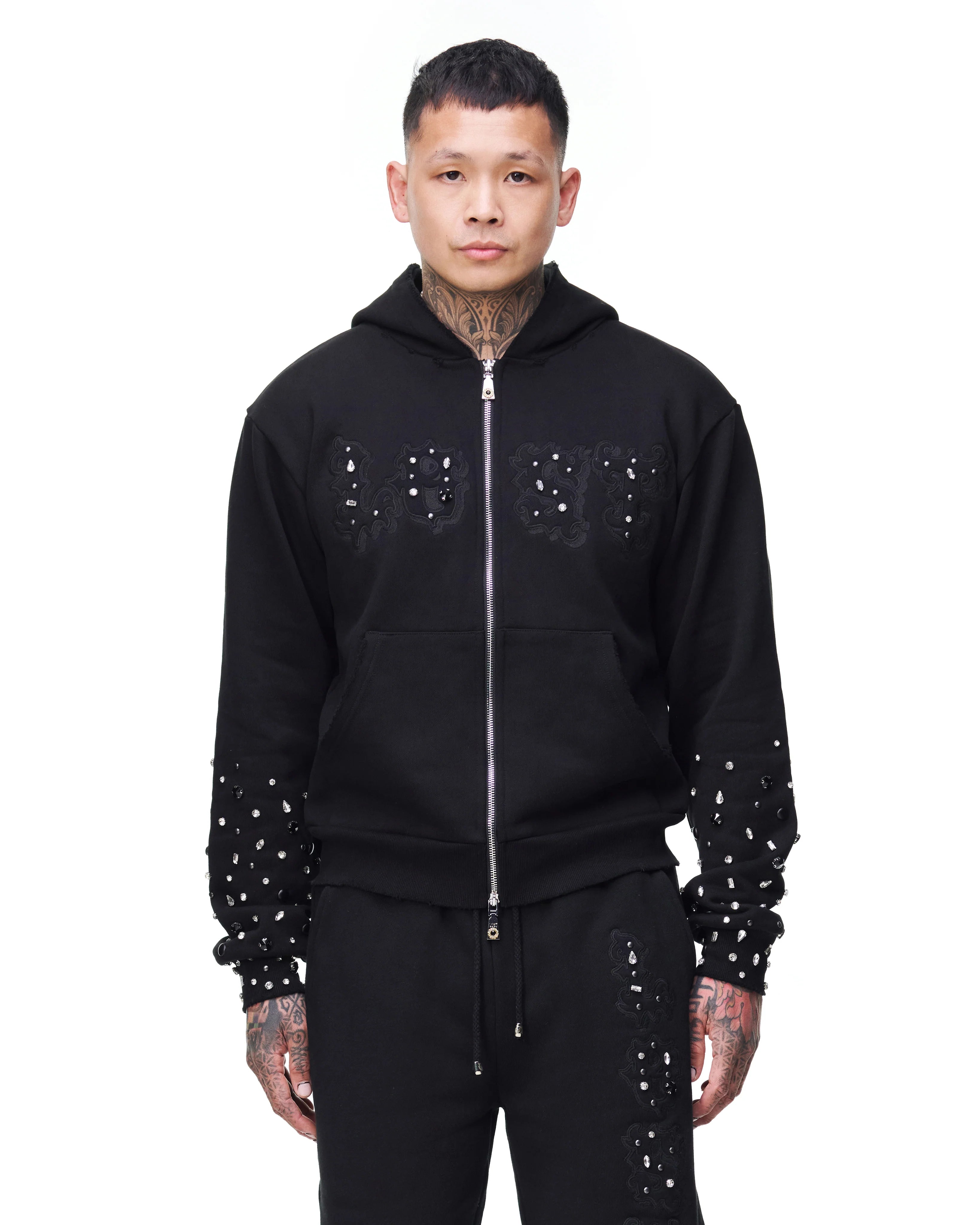 LOST INTRICACY BLACKOUT PATCH ZIP-UP
