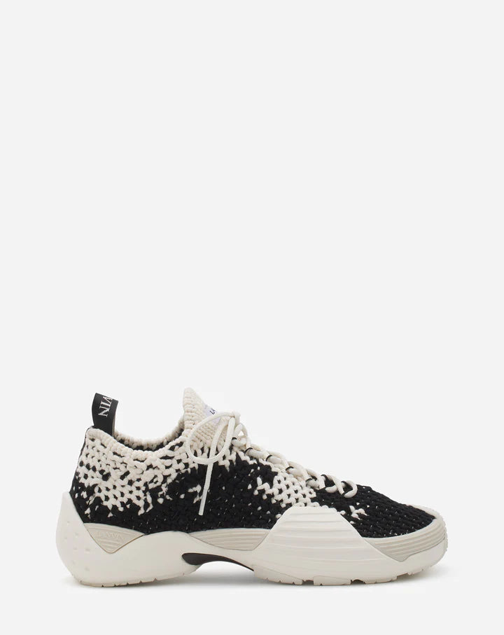 LANVIN COTTON FLASH-KNIT SNEAKERS