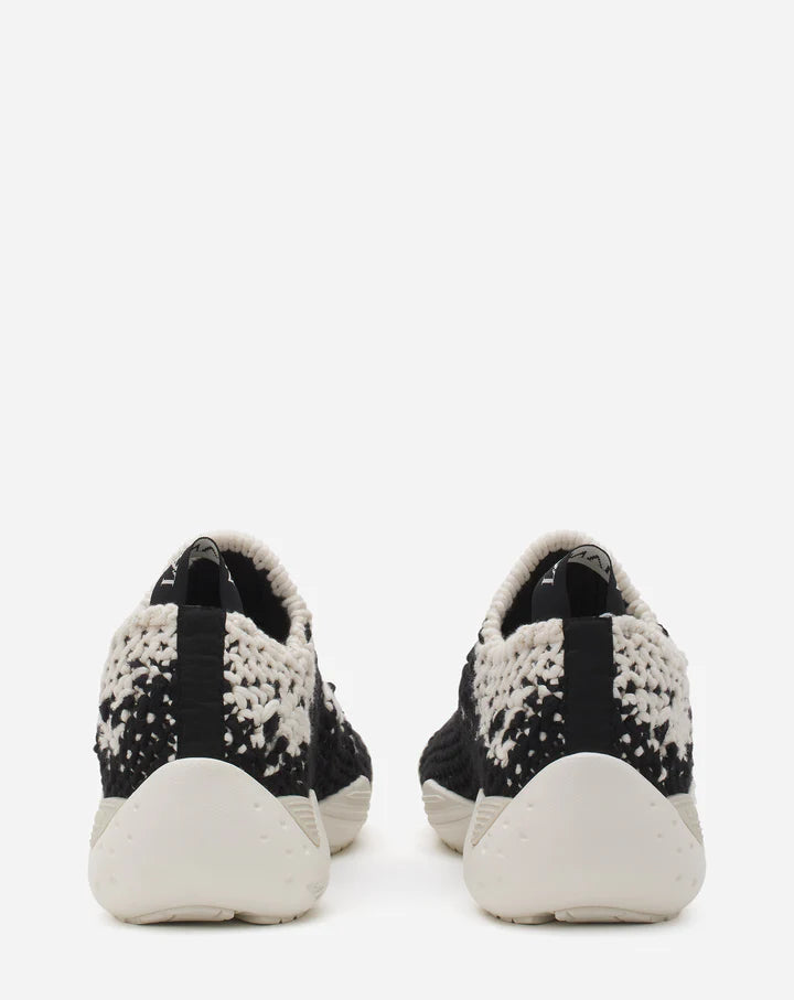 LANVIN COTTON FLASH-KNIT SNEAKERS