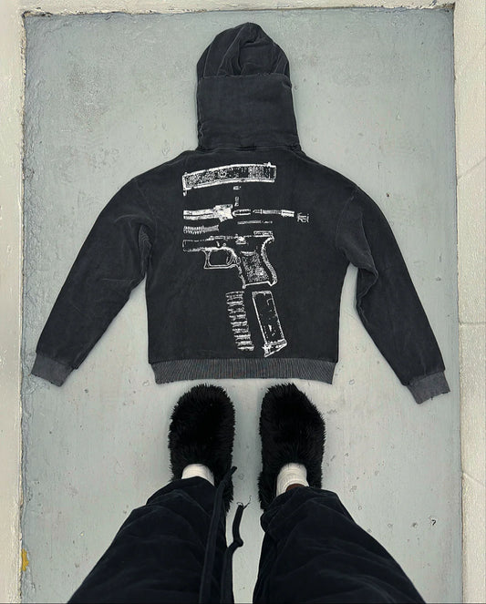 IN GLOCK WE TRUST GREY HOODIE