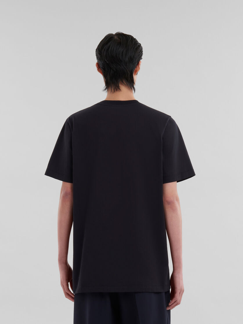 MARNI BLACK CREWNECK T-SHIRT (BLK/RED)