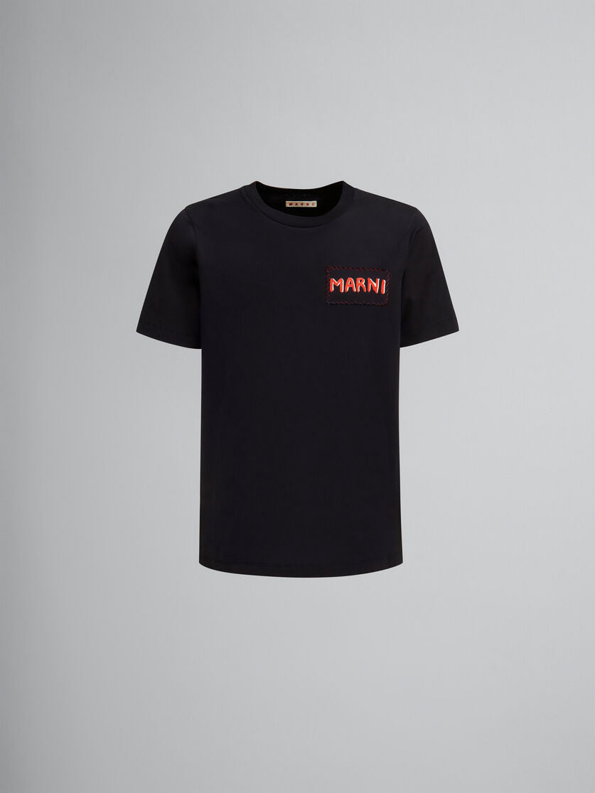 MARNI BLACK CREWNECK T-SHIRT (BLK/RED)