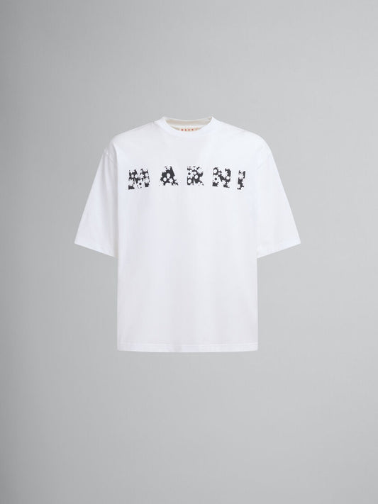 MARNI BLACK POP FIELDS MARNI LOGO T-SHIRT