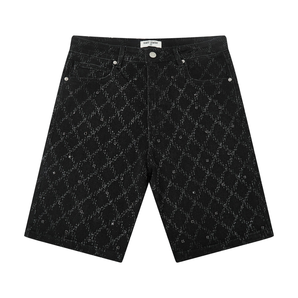 AS 'GEMSTONE' SHORTS - BLACK WASH