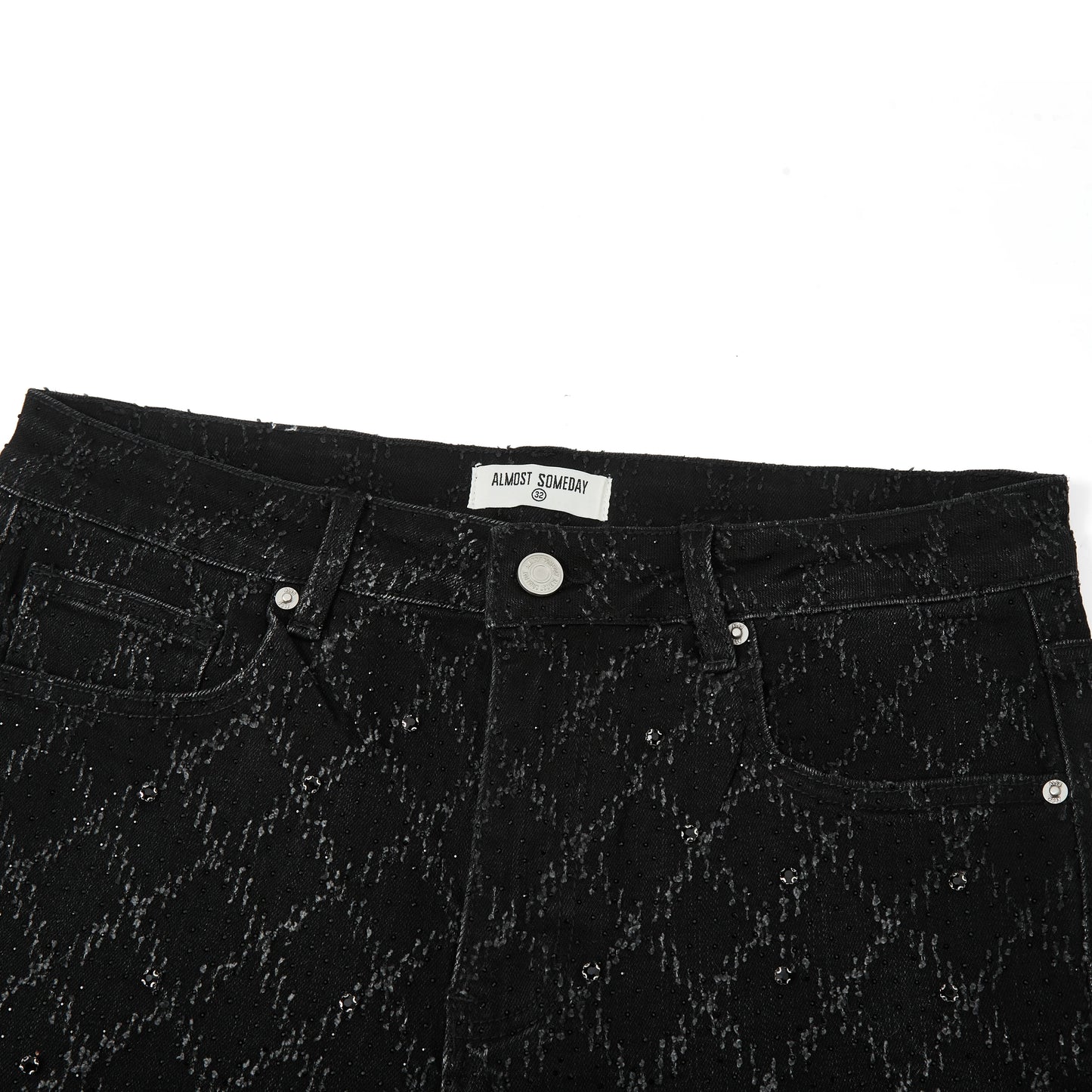 AS 'GEMSTONE' SHORTS - BLACK WASH