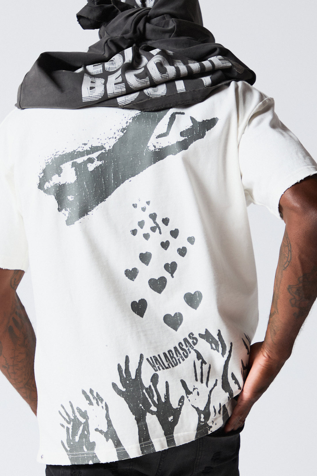 VALABASAS "SEND LOVE" VINTAGE WHITE TEE