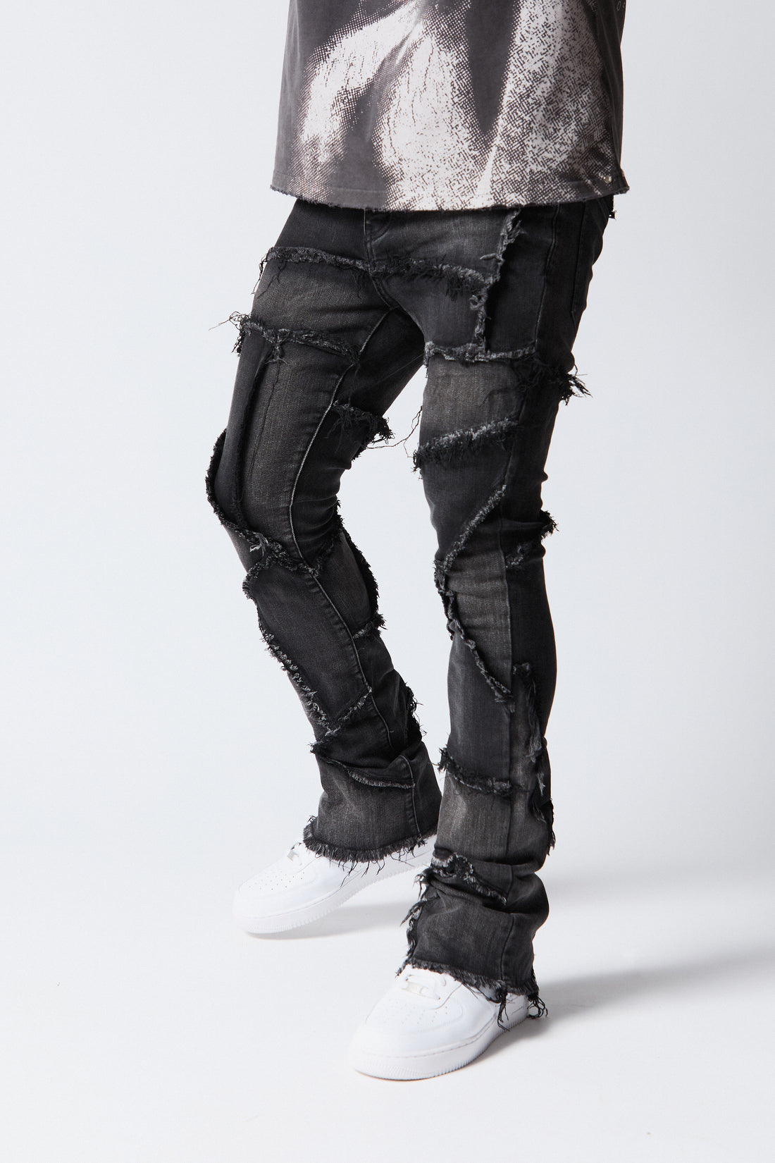 VALABASAS "PATCHWORK" STACKED DENIM