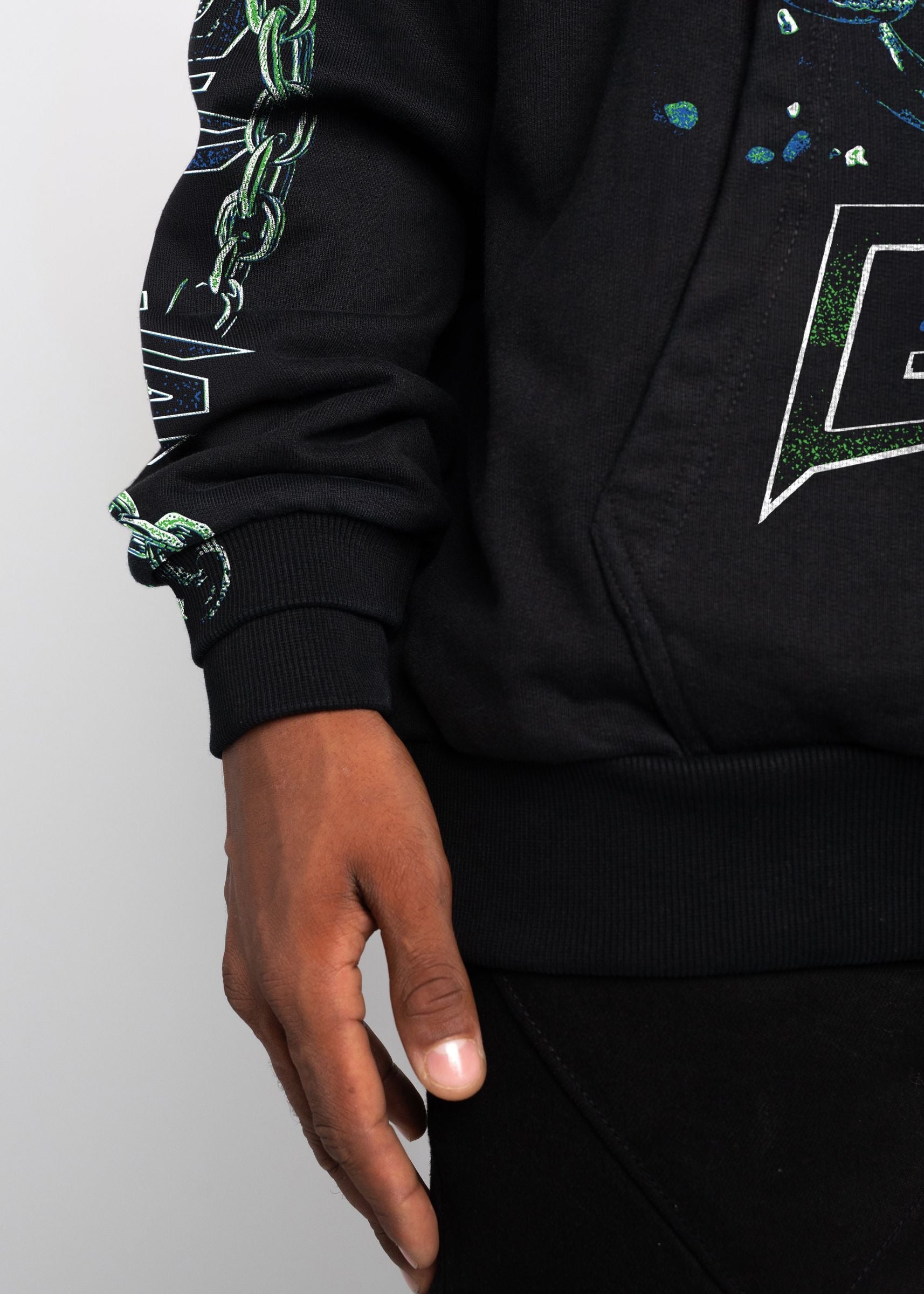 ◆GUAPI◆SKULL CRACKER HOODIE Obsidian Black Slime Hoodie - Guapi Clothing