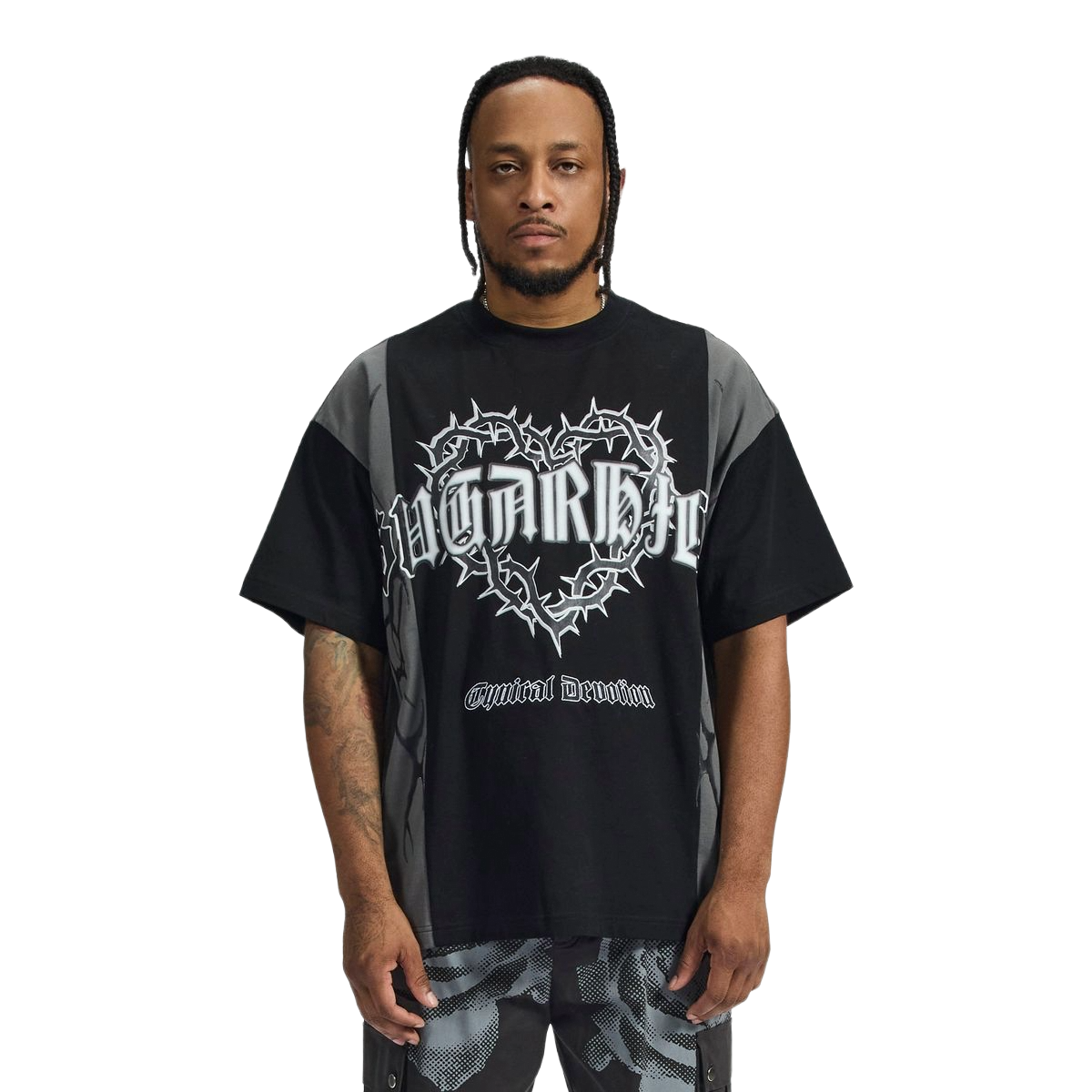 SH "DEVOTED" T-SHIRT (BLACK/GRAY)