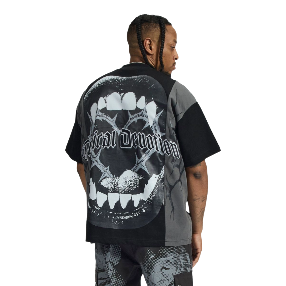 SH "DEVOTED" T-SHIRT (BLACK/GRAY)