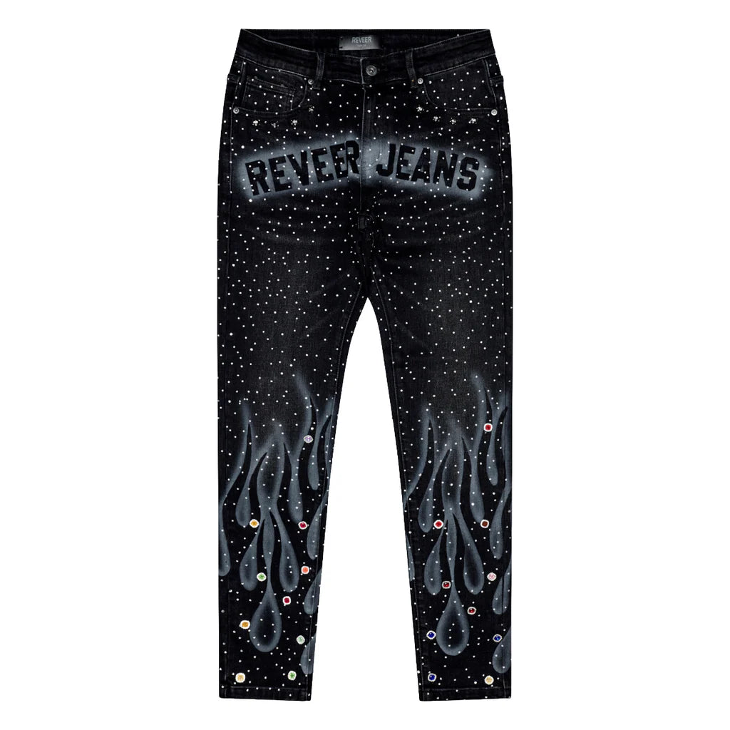 RVR "NEBULA" BLACK WASH DENIM