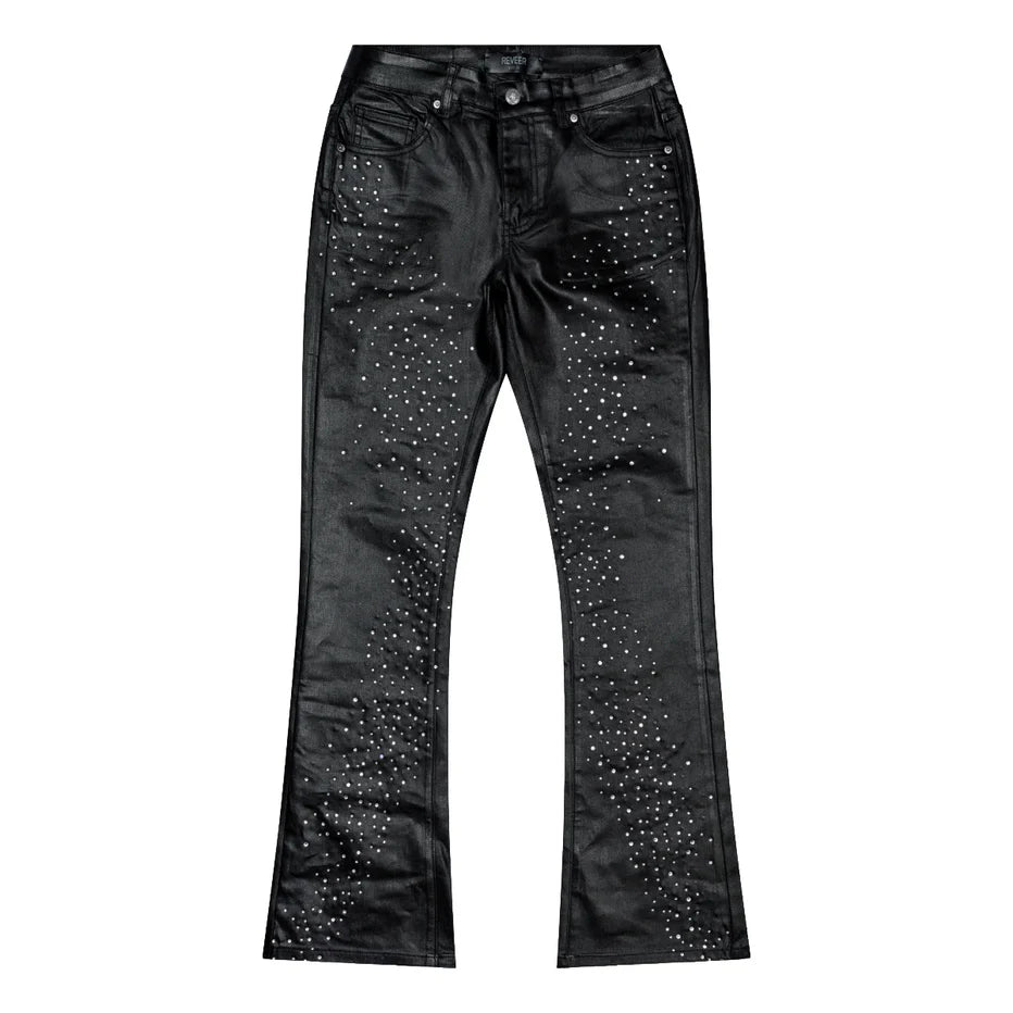 RVR "COSMIC DRIP" WAX STACKED DENIM