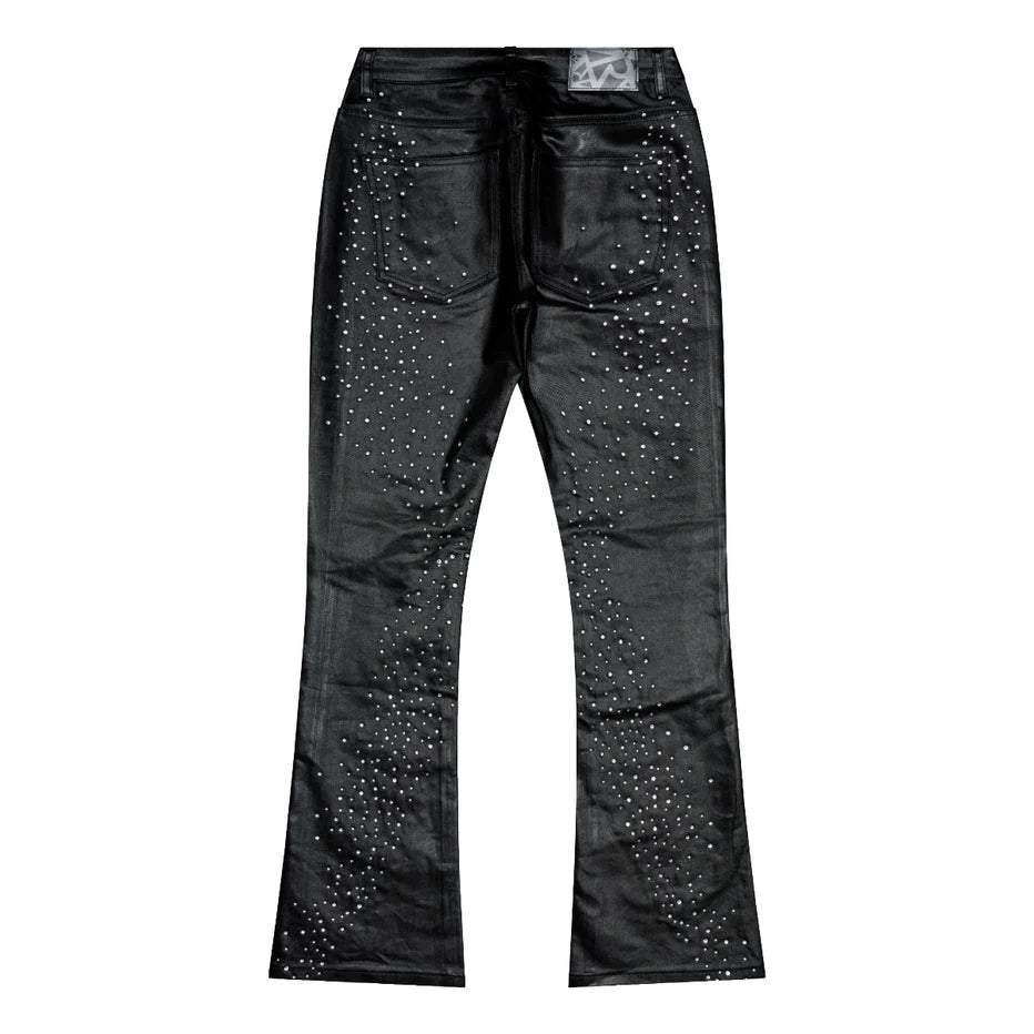 RVR "COSMIC DRIP" WAX STACKED DENIM