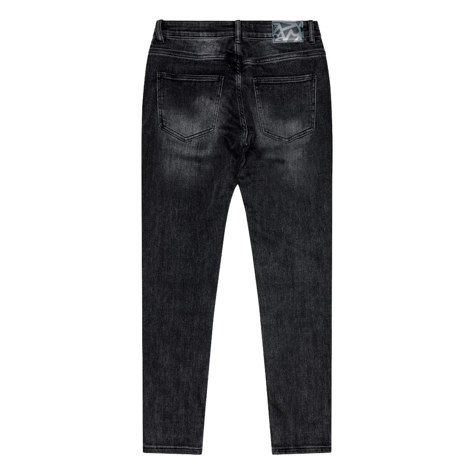 RVR "STAR" BLACK WASH SKINNY DENIM (CO-22)