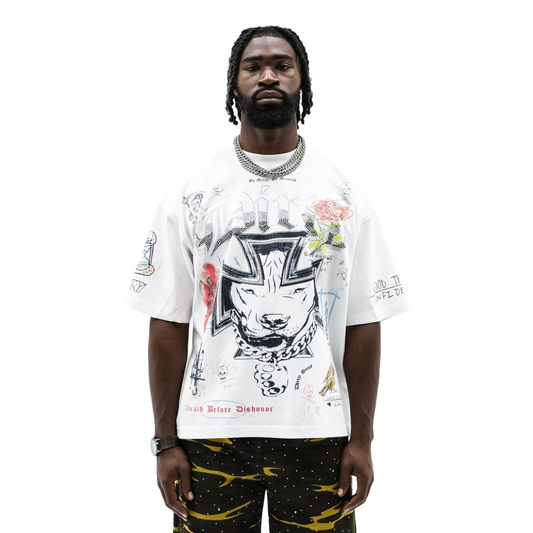 HEIGHTS WHITE 'NO MERCY, NO MEANING' TEE
