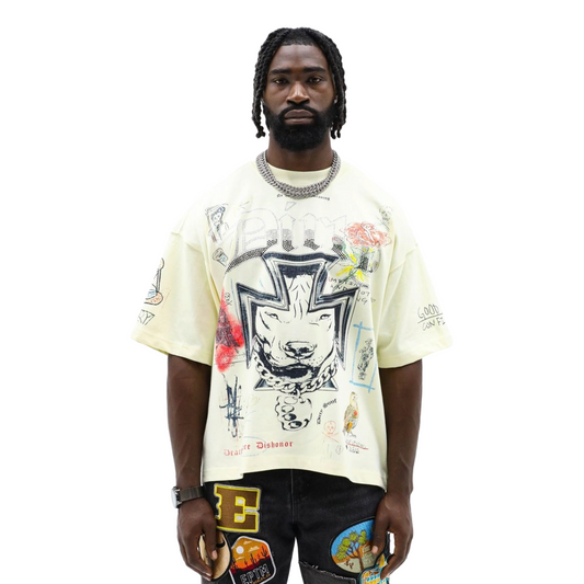HEIGHTS CREAM 'NO MERCY, NO MEANING' TEE
