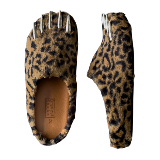 BRAVEST STUDIOS LEOPARD BEAR CLAW MULES