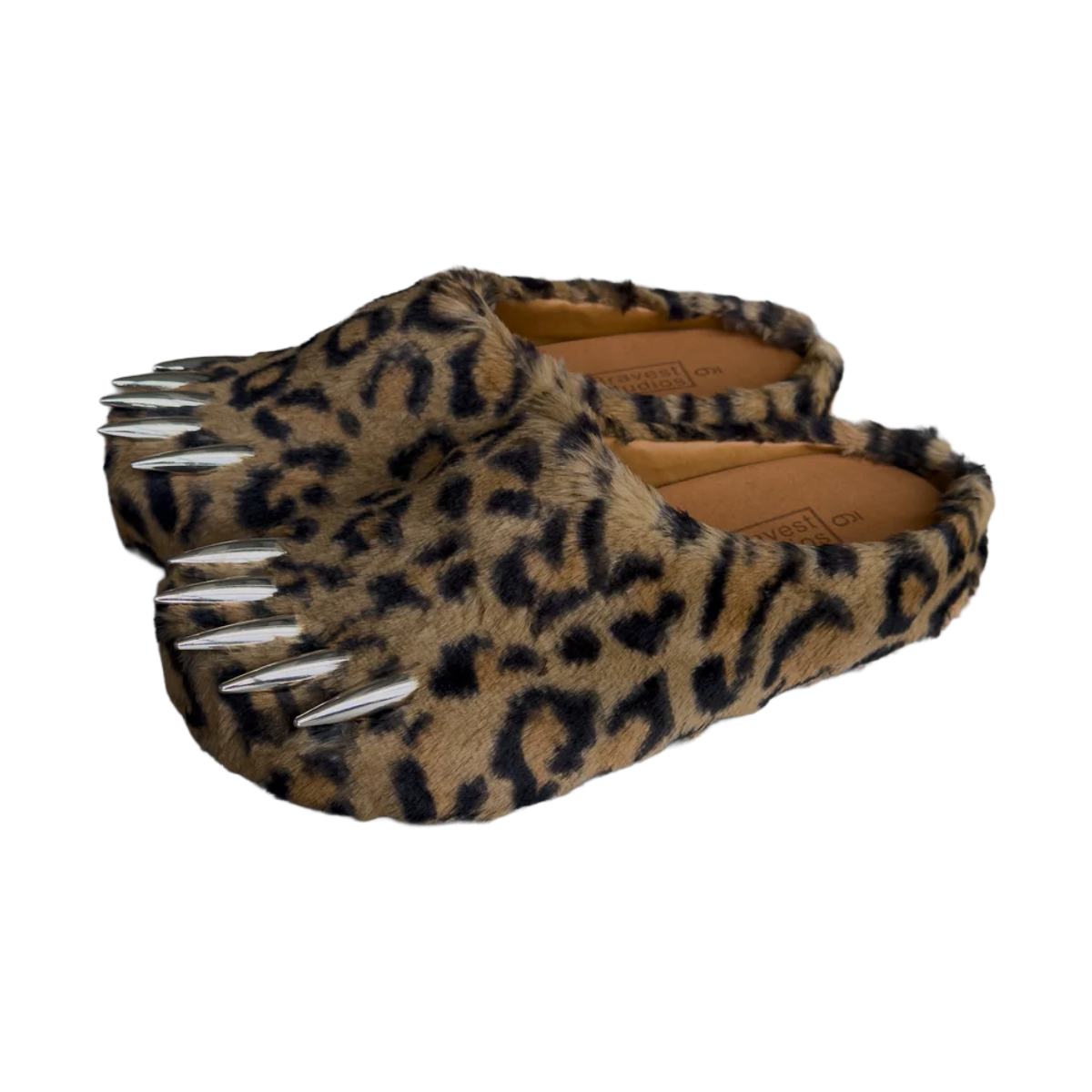 BRAVEST STUDIOS LEOPARD BEAR CLAW MULES