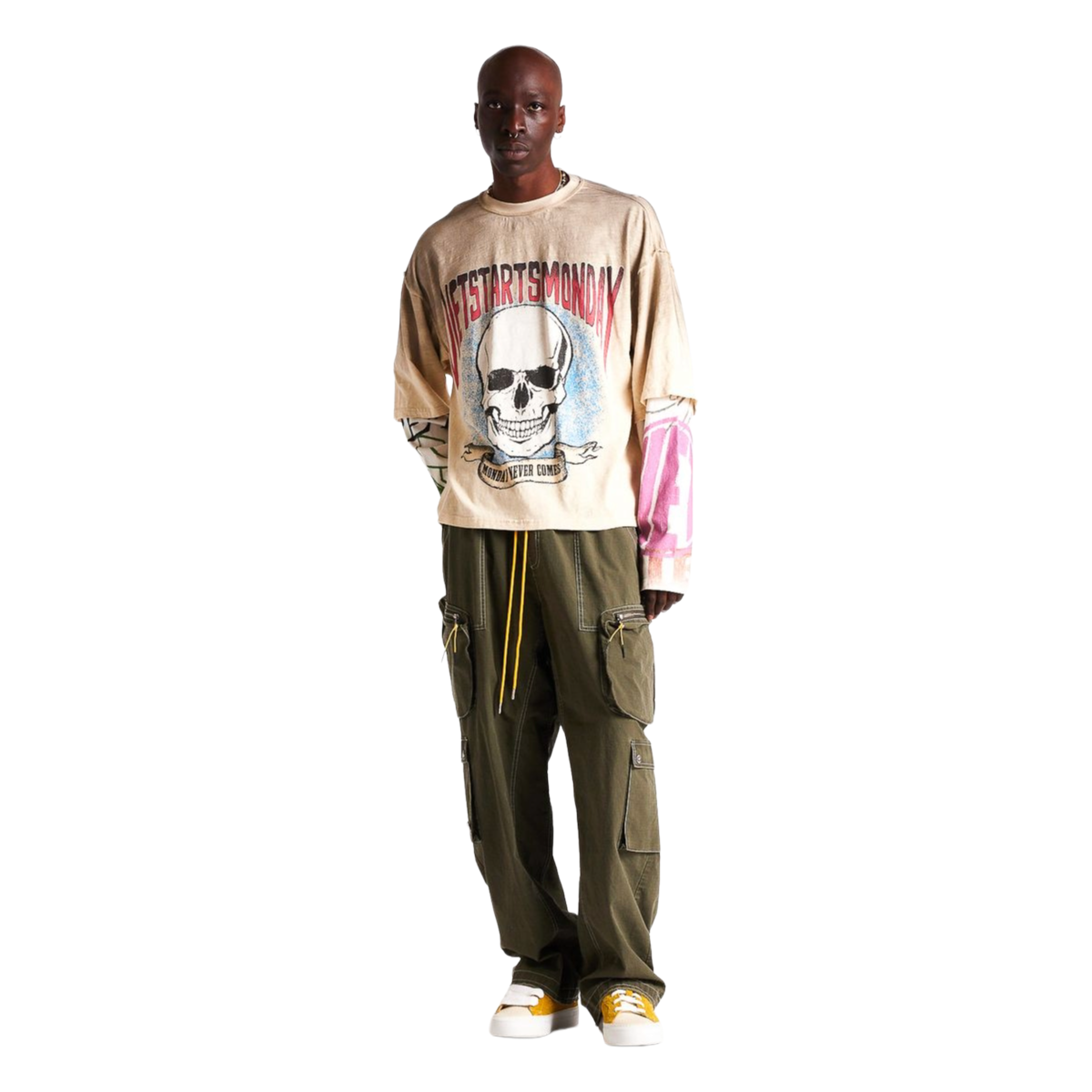 DSM DOUBLE LAYER SULL TEE - MULTI
