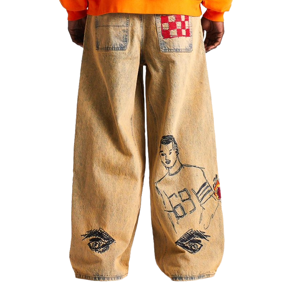 DSM DOODLE DENIM PANT - SAND
