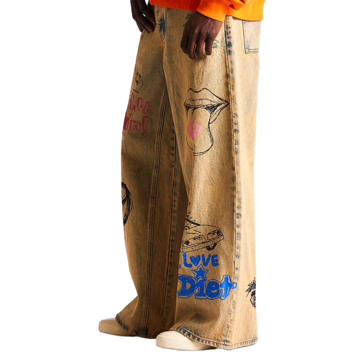 DSM DOODLE DENIM PANT - SAND