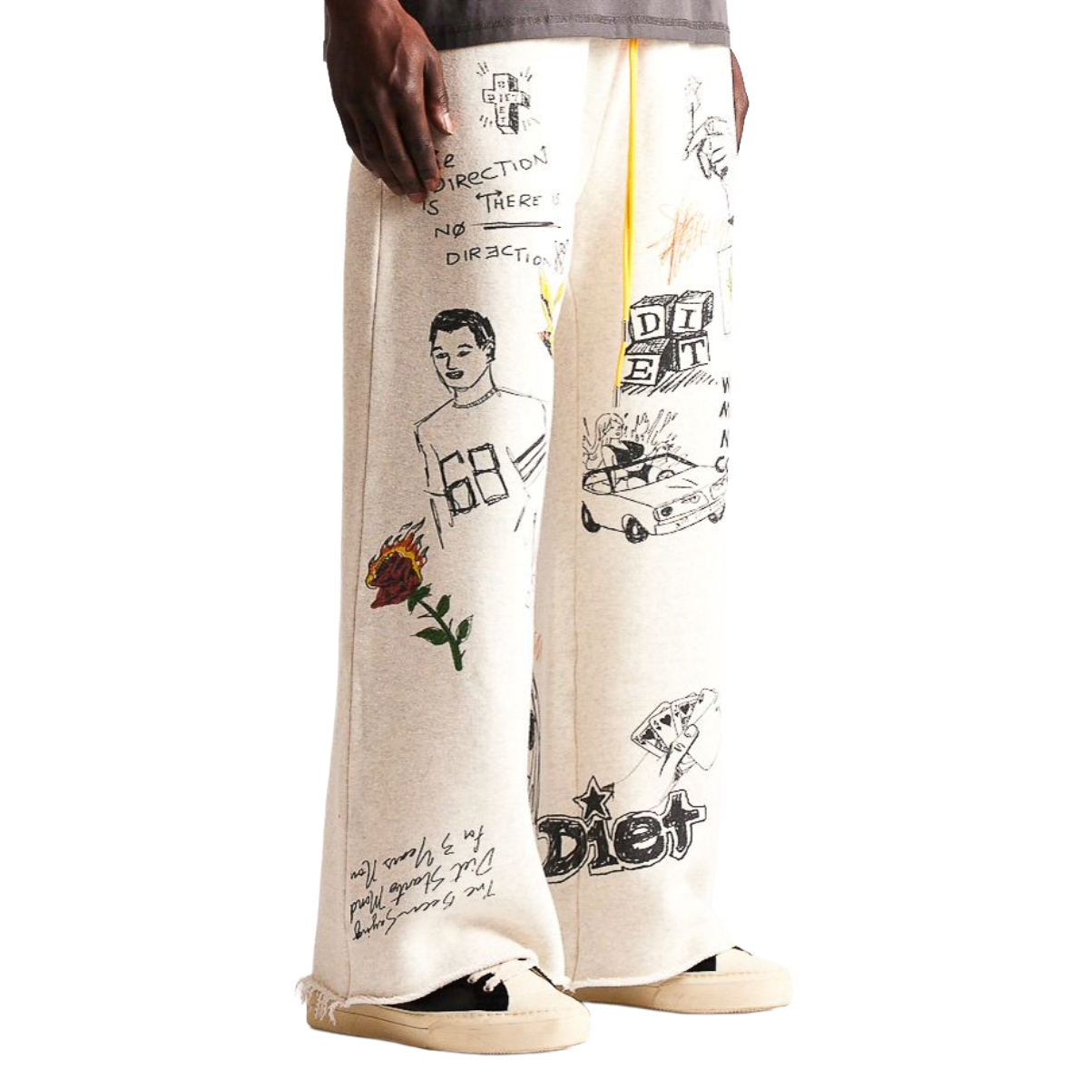 DSM DOODLE SWEATPANTS - GREY