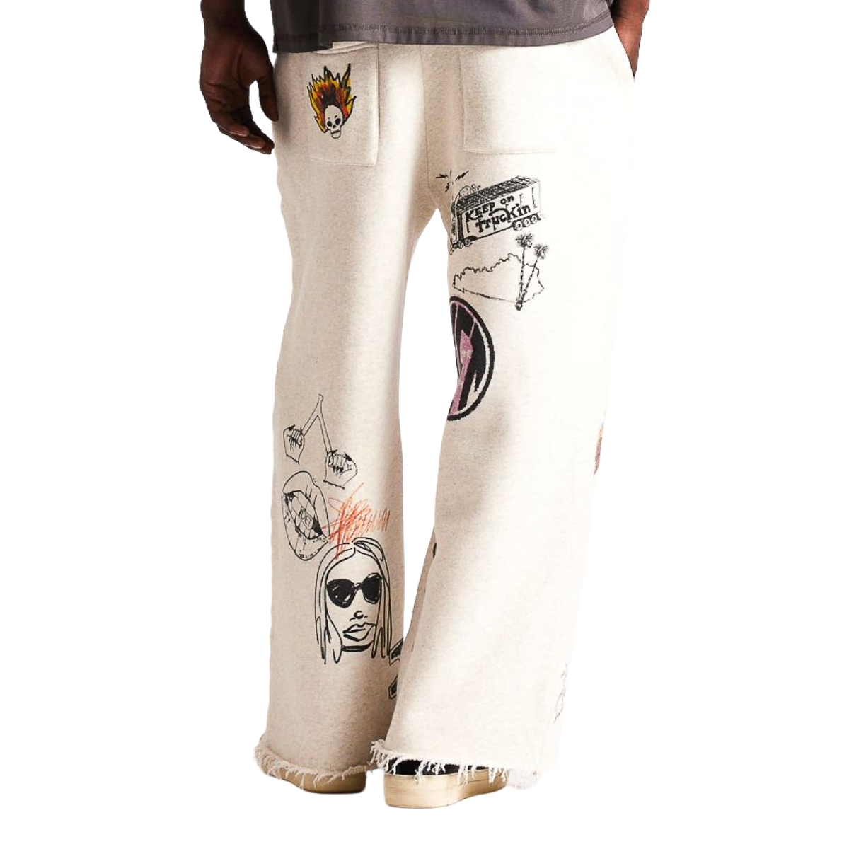 DSM DOODLE SWEATPANTS - GREY