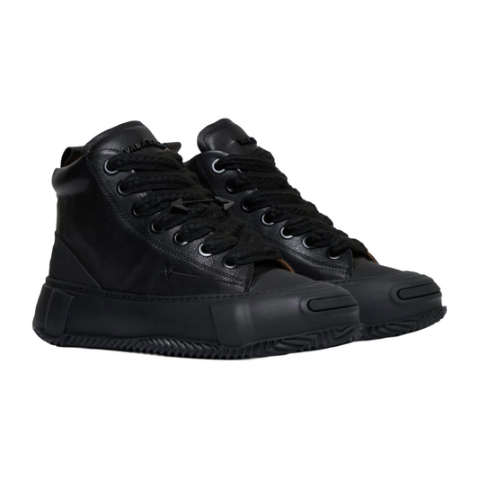 VALABASAS "VISION" BLACK LEATHER HIGH TOP